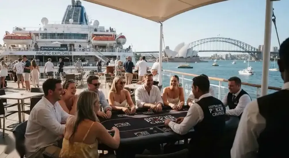 Guests boarding via the terminal gangway