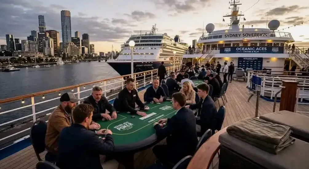 Guests in black tie at a blackjack table