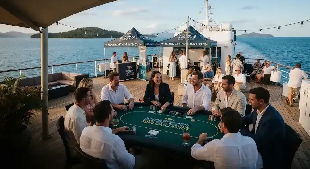 Evening tournament in progress